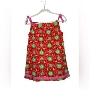 Hanna Andersson Red Floral Pillowcase Dress 120 US sz 6-7